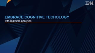 EMBRACE COGNITIVE TECHOLOGY
with real-time analytics
19
 