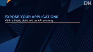 EXPOSE YOUR APPLICATIONS
within a hybrid cloud and the API economy
7
 