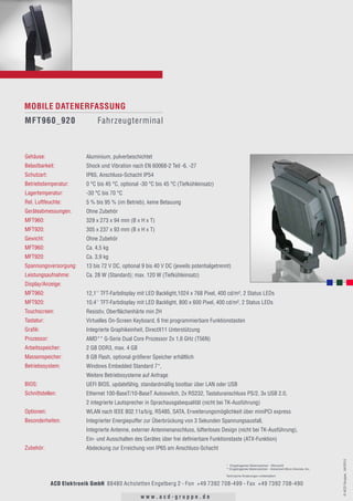 Fahrzeugterminal MFT920/960