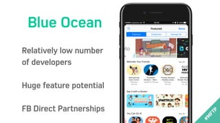 Relatively low number
of developers
Huge feature potential
FB Direct Partnerships
Blue Ocean
 
