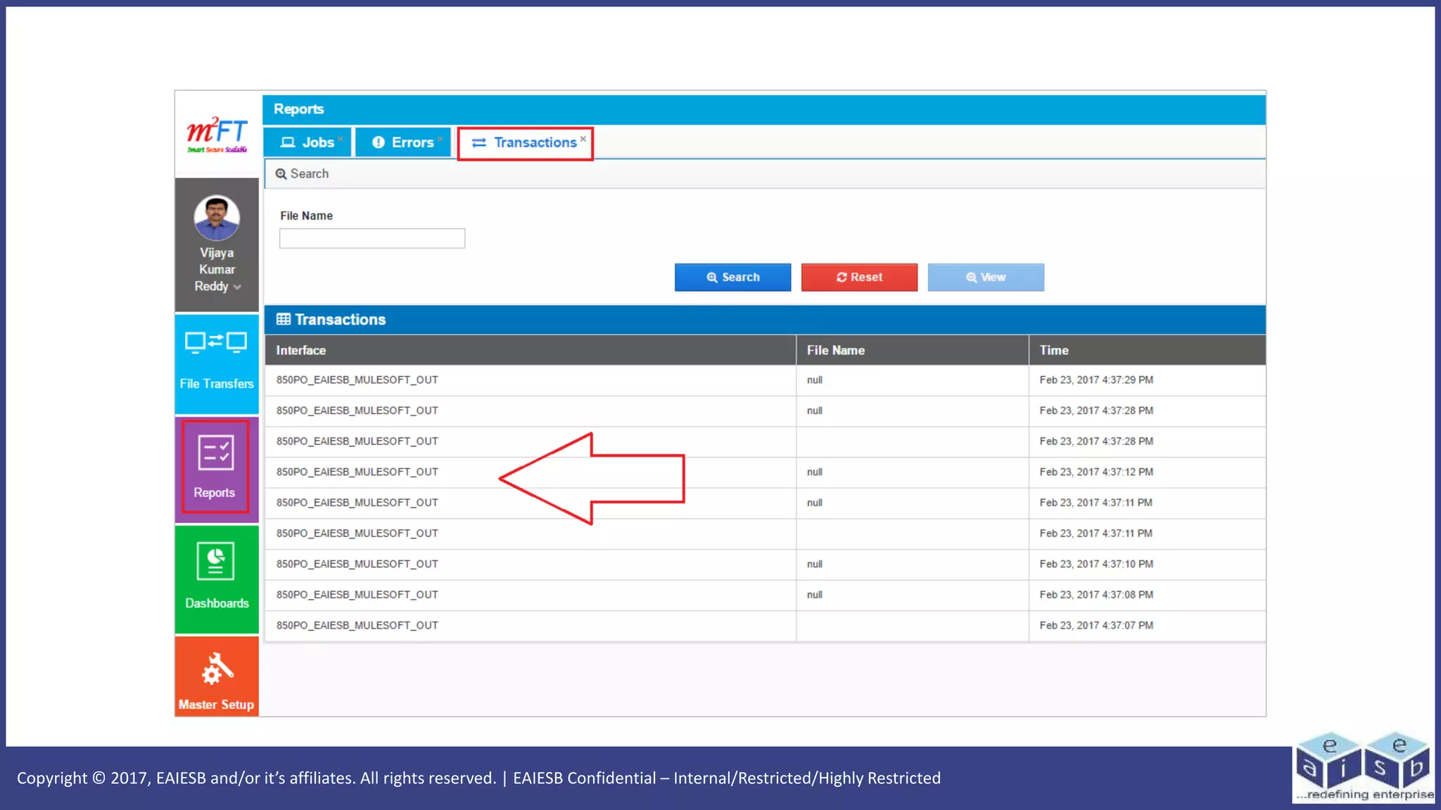 Copyright © 2017, EAIESB and/or it’s affiliates. All rights reserved. | EAIESB Confidential – Internal/Restricted/Highly Restricted
 