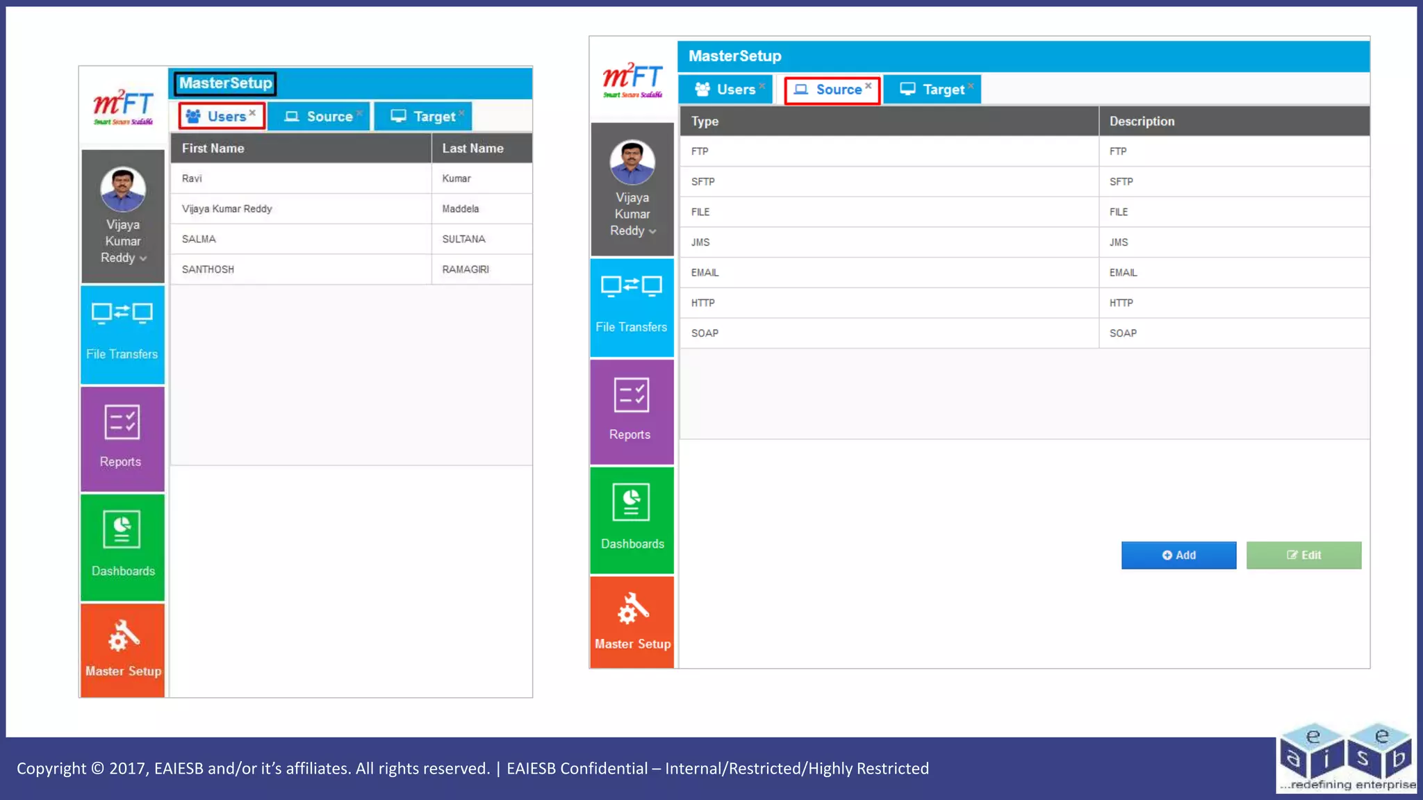Copyright © 2017, EAIESB and/or it’s affiliates. All rights reserved. | EAIESB Confidential – Internal/Restricted/Highly Restricted
 