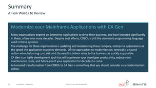 Mainframe Application Modernization for Enterprise Developers | PDF