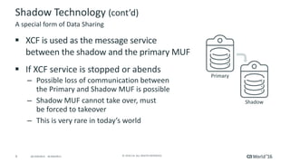 9 ©	2016	CA.	ALL	RIGHTS	RESERVED.@CAWORLD				#CAWORLD
§ XCF	is	used	as	the	message	service	
between	the	shadow	and	the	pri...