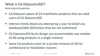 CA Datacom®/AD Installation/Upgrade and Maintenance | PDF