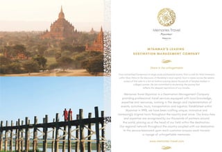 Memories Group Brochure (Hotels, Experiences, Services)