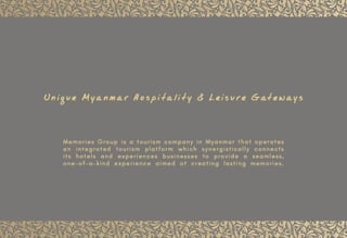 Memories Group Brochure (Hotels, Experiences, Services)