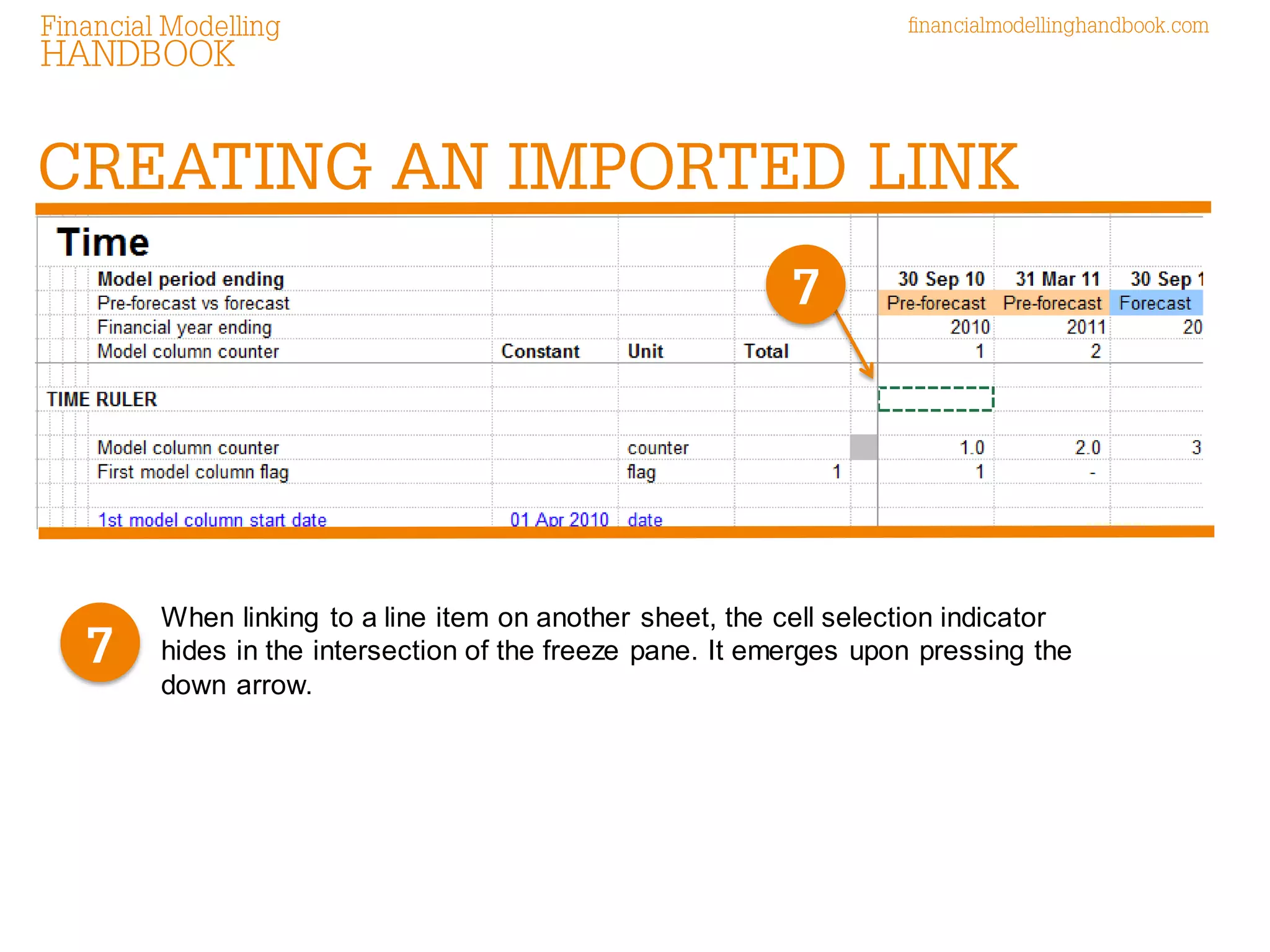 When linking to a line item on another sheet, the cell selection indicator hides in the intersection of the freeze pane. It emerges upon pressing the down arrow. 