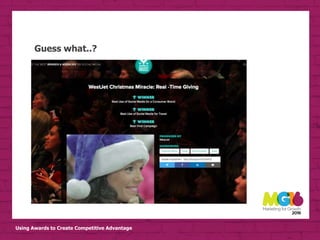 Using Awards to Create Competitive Advantage
Guess what..?
 