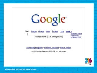 Why Google is Still the Only Game in Town
 