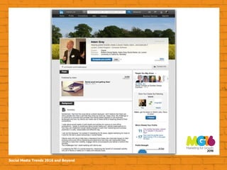 Social Media Trends 2016 and Beyond
 