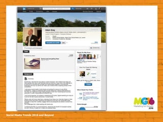 Social Media Trends 2016 and Beyond
 