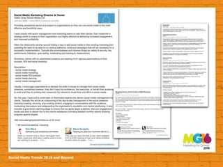 Social Media Trends 2016 and Beyond
 