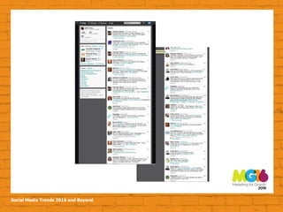 Social Media Trends 2016 and Beyond
 