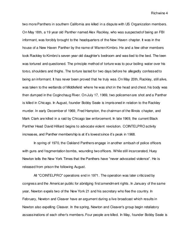 Essay writing research paper black panthers