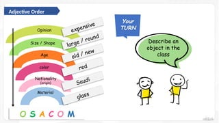 Mastering English Grammar: Adjective Order, Too & Enough Usage | PPTX