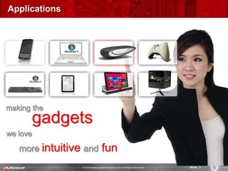 © 2014 www.pantechsolutions.net All Rights Reserved. Slide 3
intuitive fun
gadgets
Applications
 