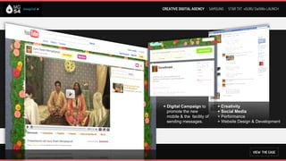 CREATIVE DIGITAL AGENCY I COCA-COLA CONEXIÓN ZERO : DEVELOPMENT AGENCY




               + Creativity
               + Strategy
               + Design & Usability
 