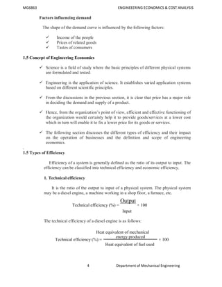 MG 6863 Engineering Economics notes | PDF