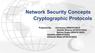 Network security concepts cryptographic protocols | PPTX