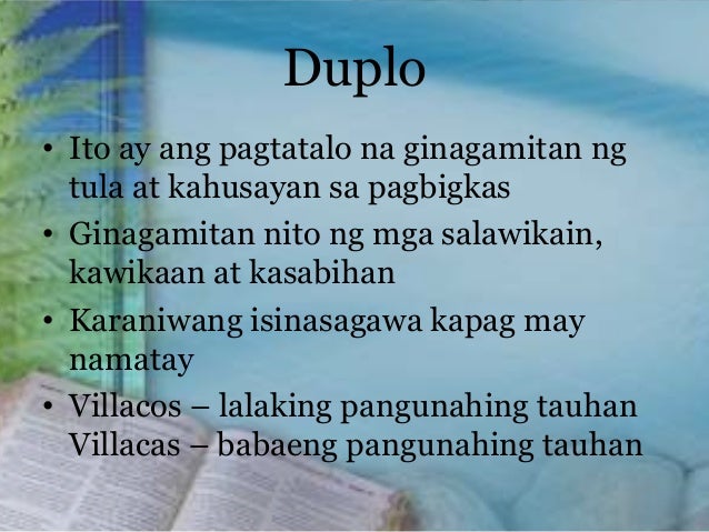 Mga Uri Ng Tula Na Lumaganap Noong Panahon Ng Espanyol At Hapones