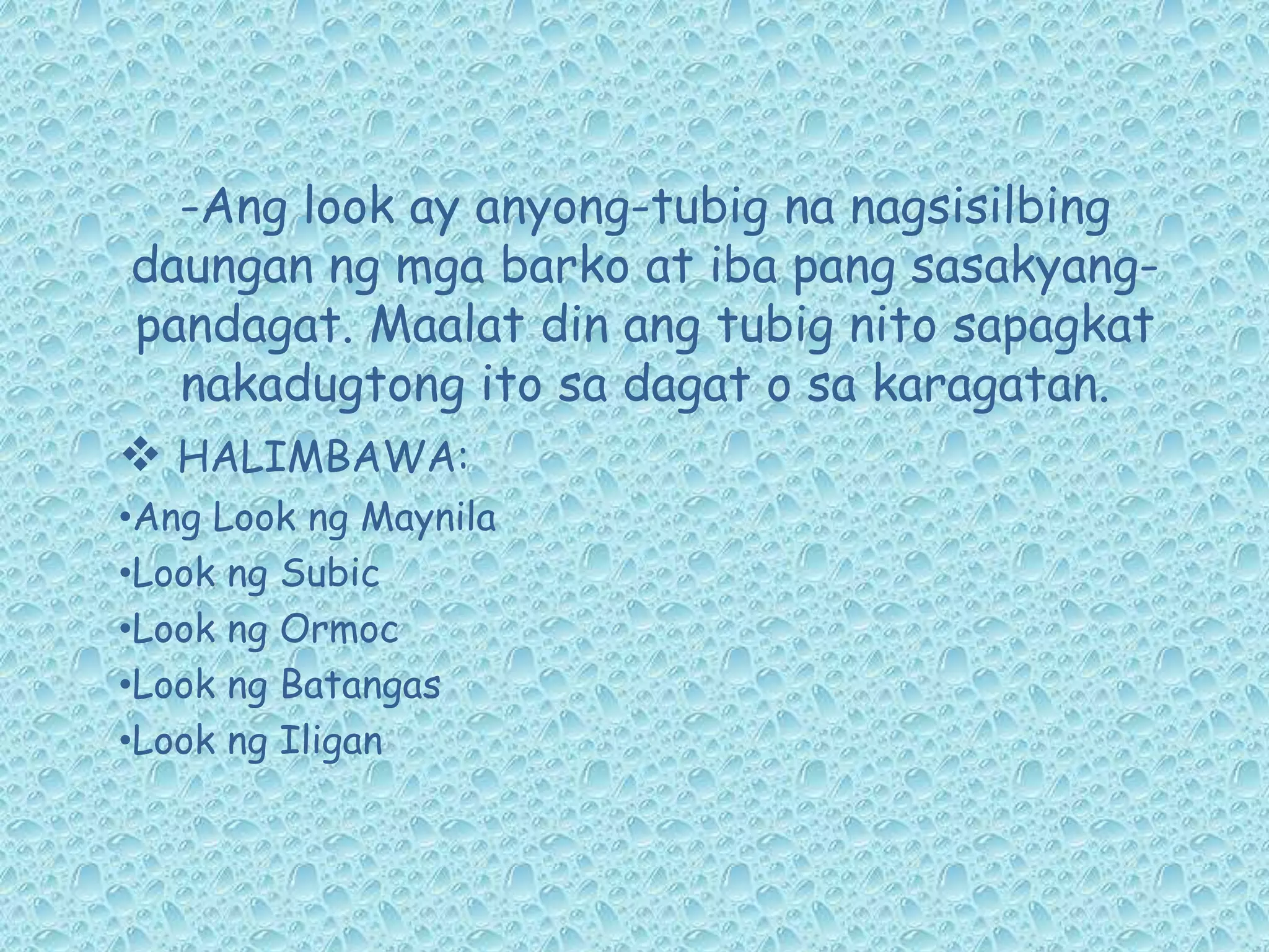 Mga anyong tubig | PPTX