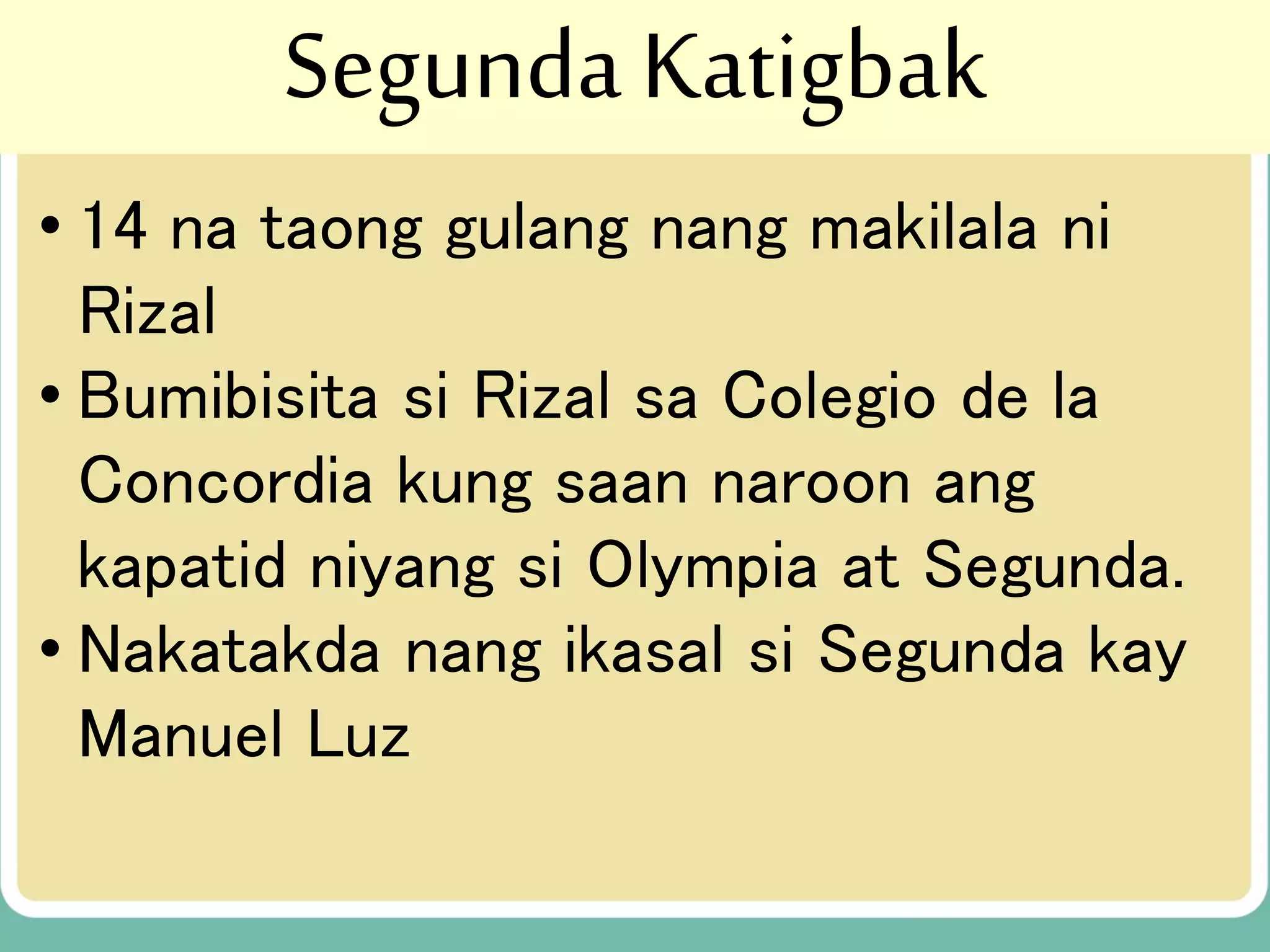 Mga babae sa buhay ni rizal | PPTX