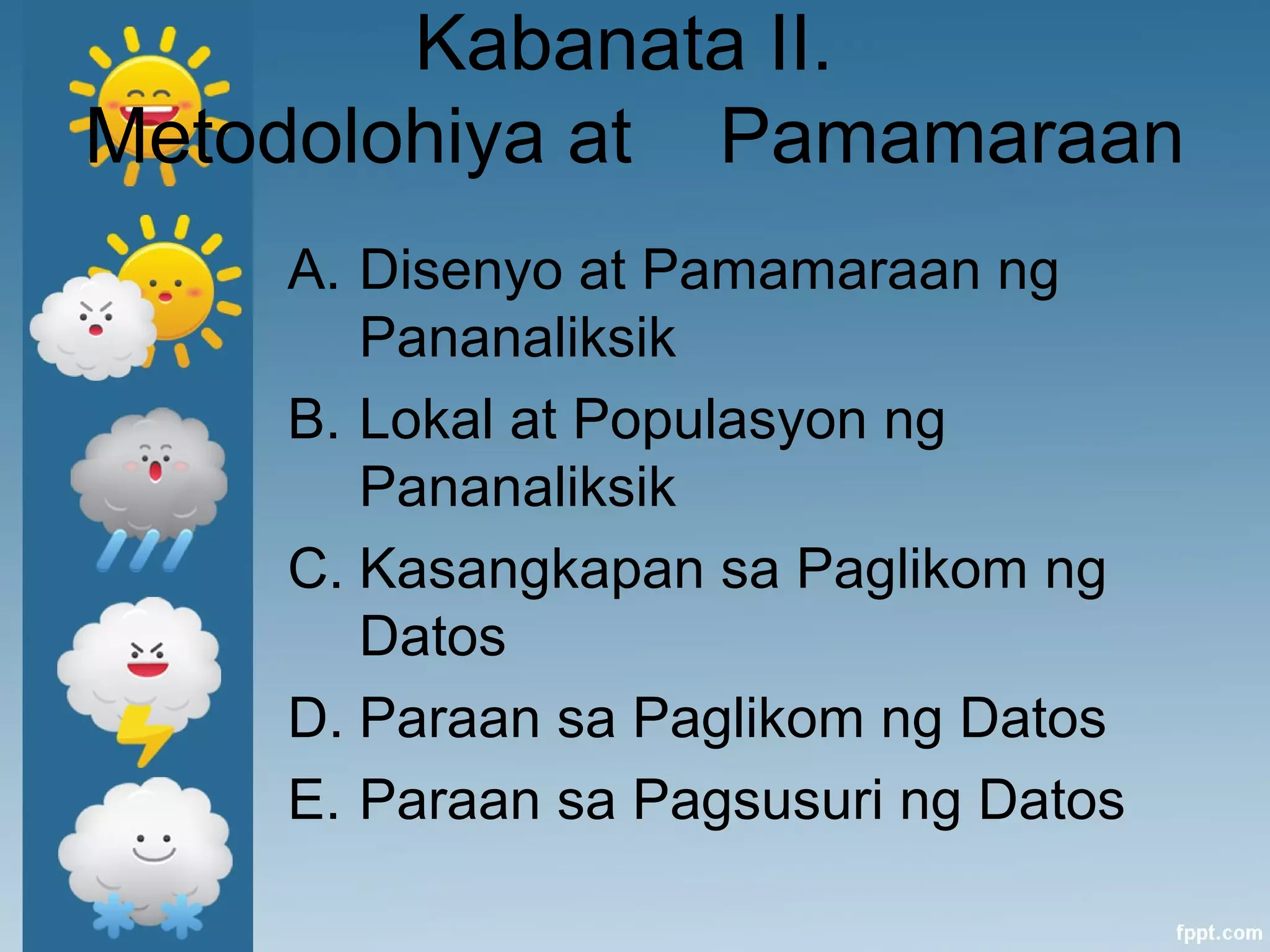 Mga Bahagi at Proseso ng Pananaliksik | PPT