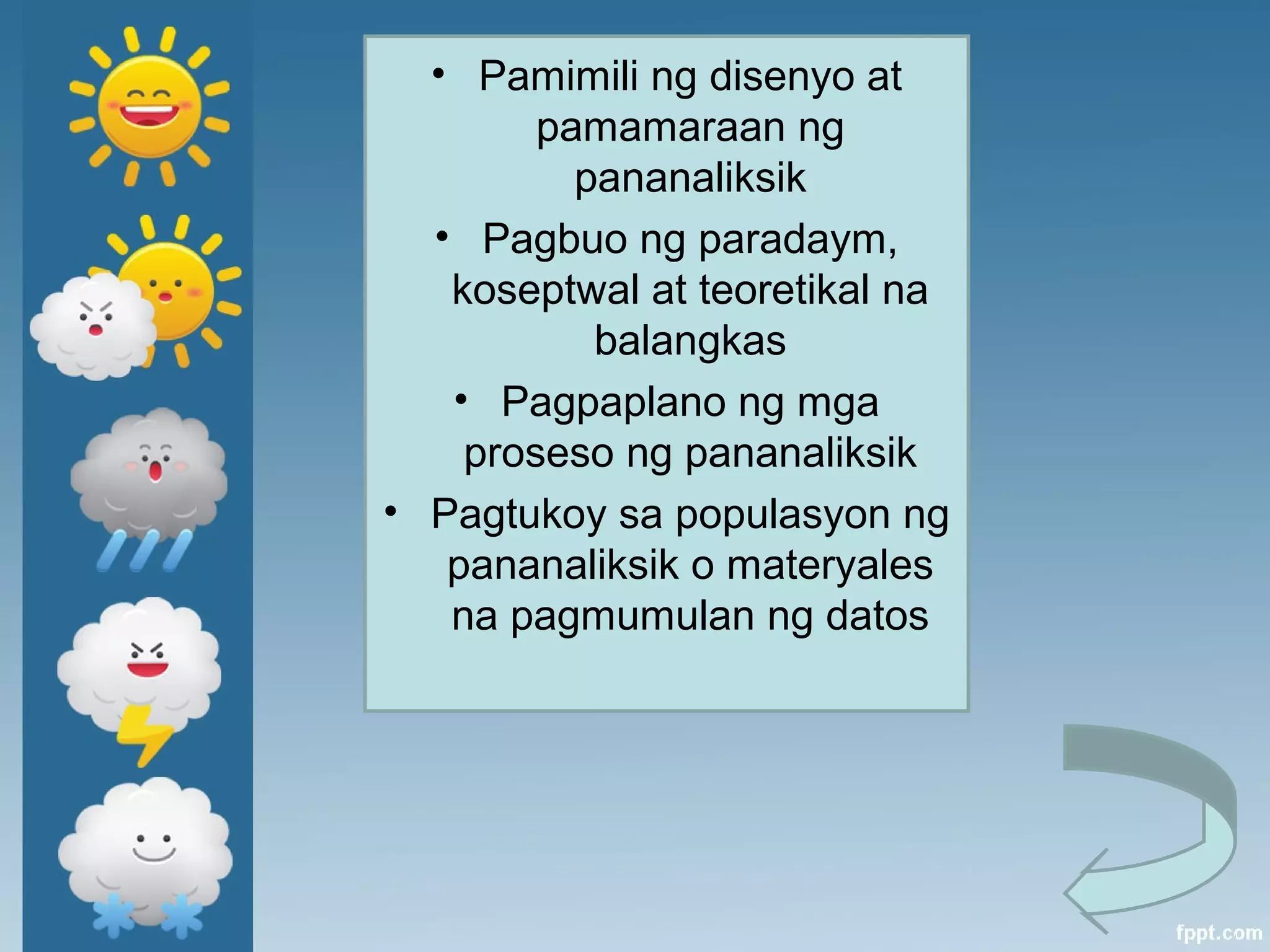 Mga Bahagi at Proseso ng Pananaliksik | PPT