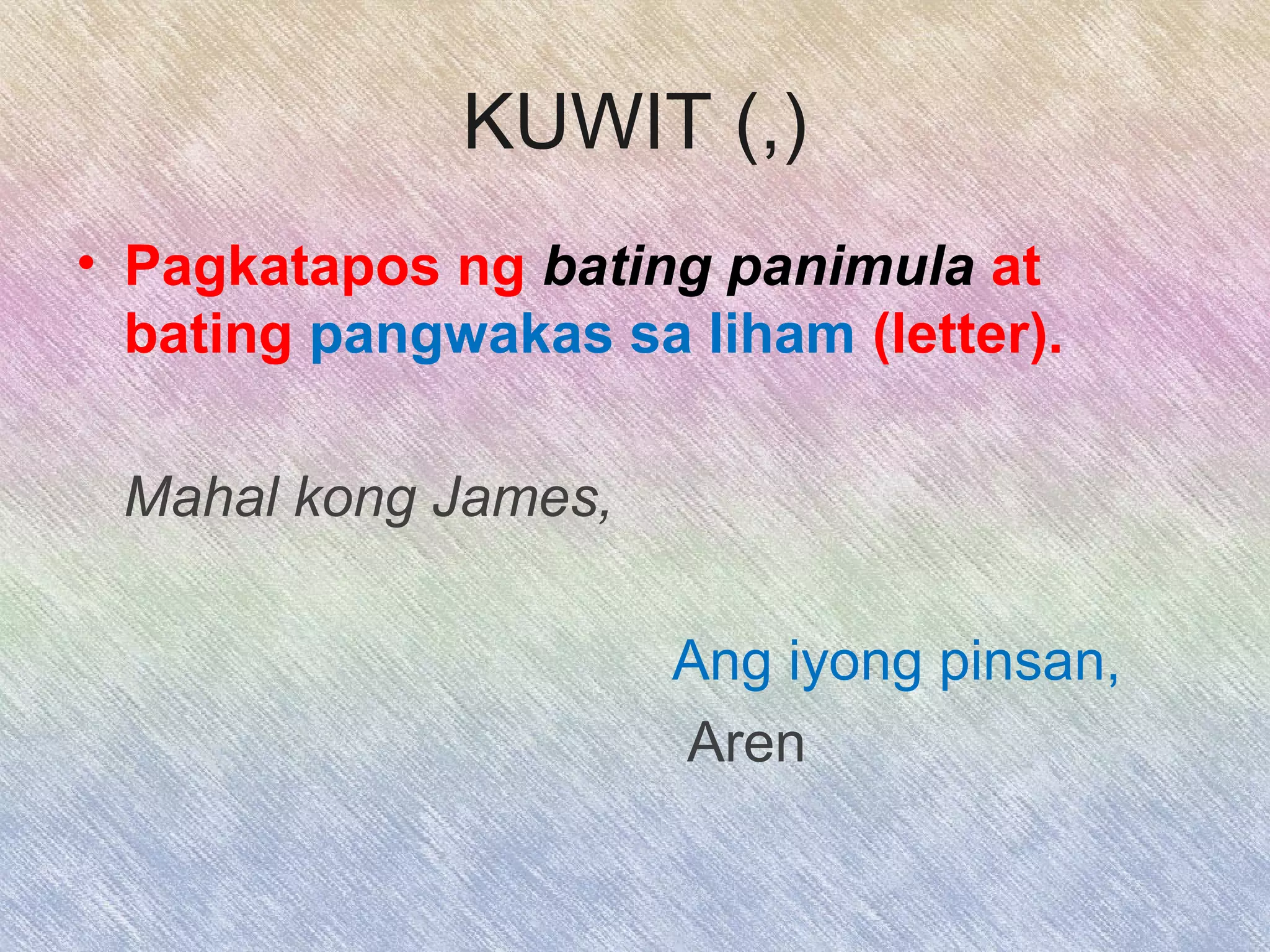 Mga bantas (PUNCTUATIONS) grade 5 | PPT