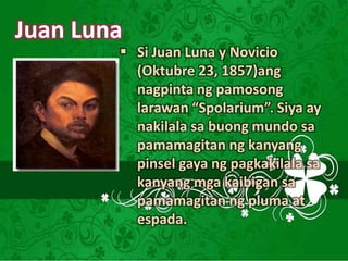 Mga Bantog na Pilipinong Pintor at Iskultor