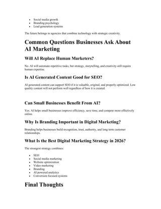 MGA Brand Buzz Guide to AI Driven Digital Marketing Growth in 2026 | PDF