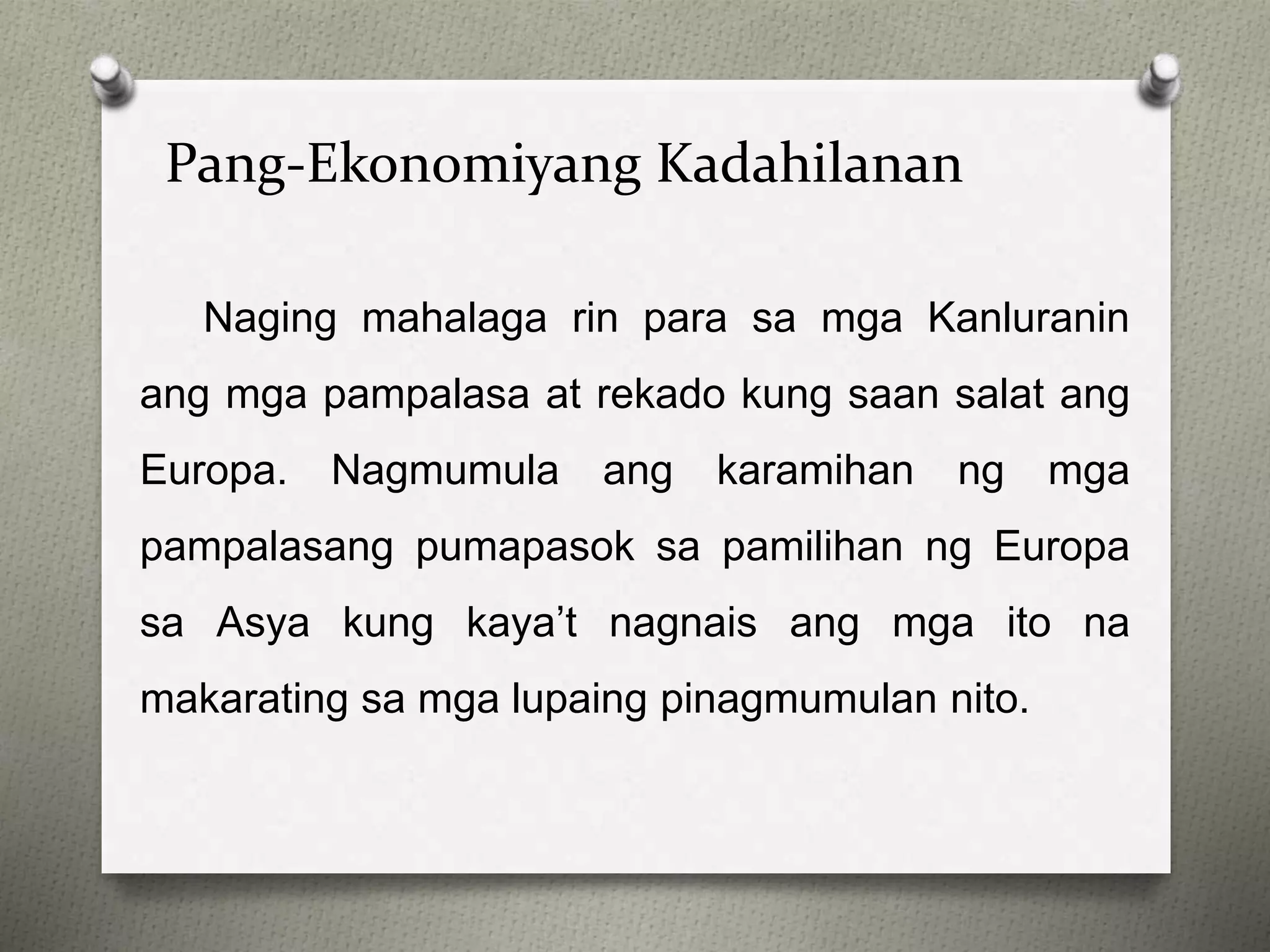 Mga Rekado Mga Dahilan ng mga Bansang Europeo sa Pagsasagawa ng Eksplorasyon | PPTX