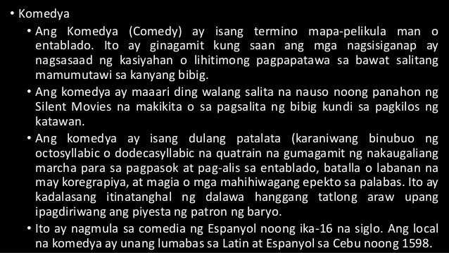 Halimbawa Ng Tulang Dula Komedya