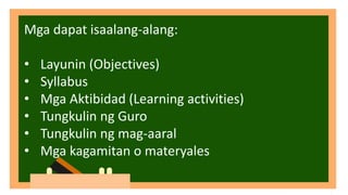 Objectives In Tagalog Mga estratehiya ginagamit sa pagtuturo ng wika | PPTX