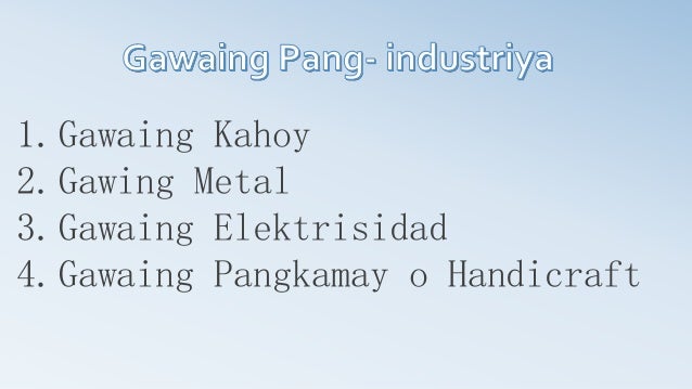 Mga gawaing pang industriya