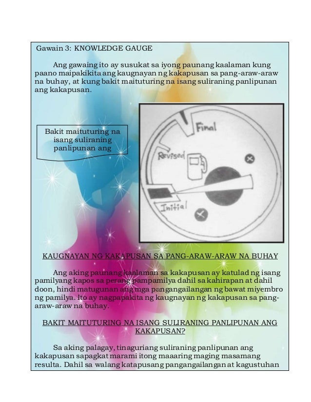 Bakit Maituturing Na Isang Suliraning Panlipunan Ang Kakapusan Mga Gawain sa Ekonomiks 10: Aralin 1.2 - Kakapusan