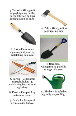 Mga kagamitan at kasanayan sa pagtatanim | PDF