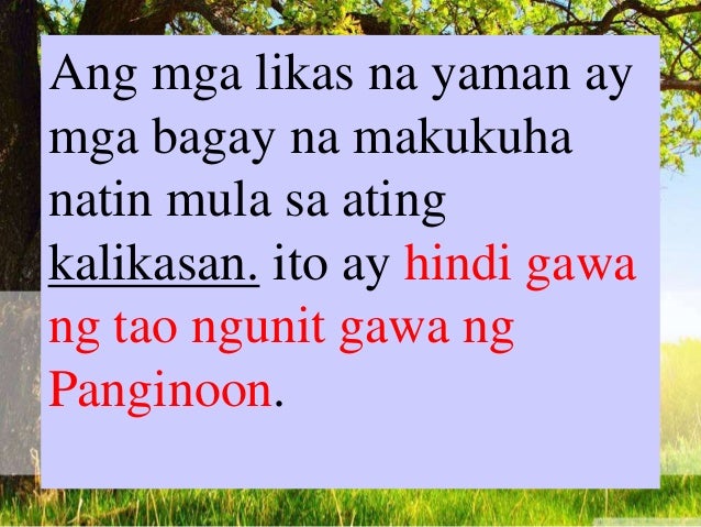 Mga likas na yaman