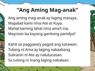 MGA MIYEMBRO NG PAMILYA AT MGA TUNGKULIN .ppt