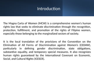 Magna Carta of Women (Women's Rights are Human Rights) | PPTX