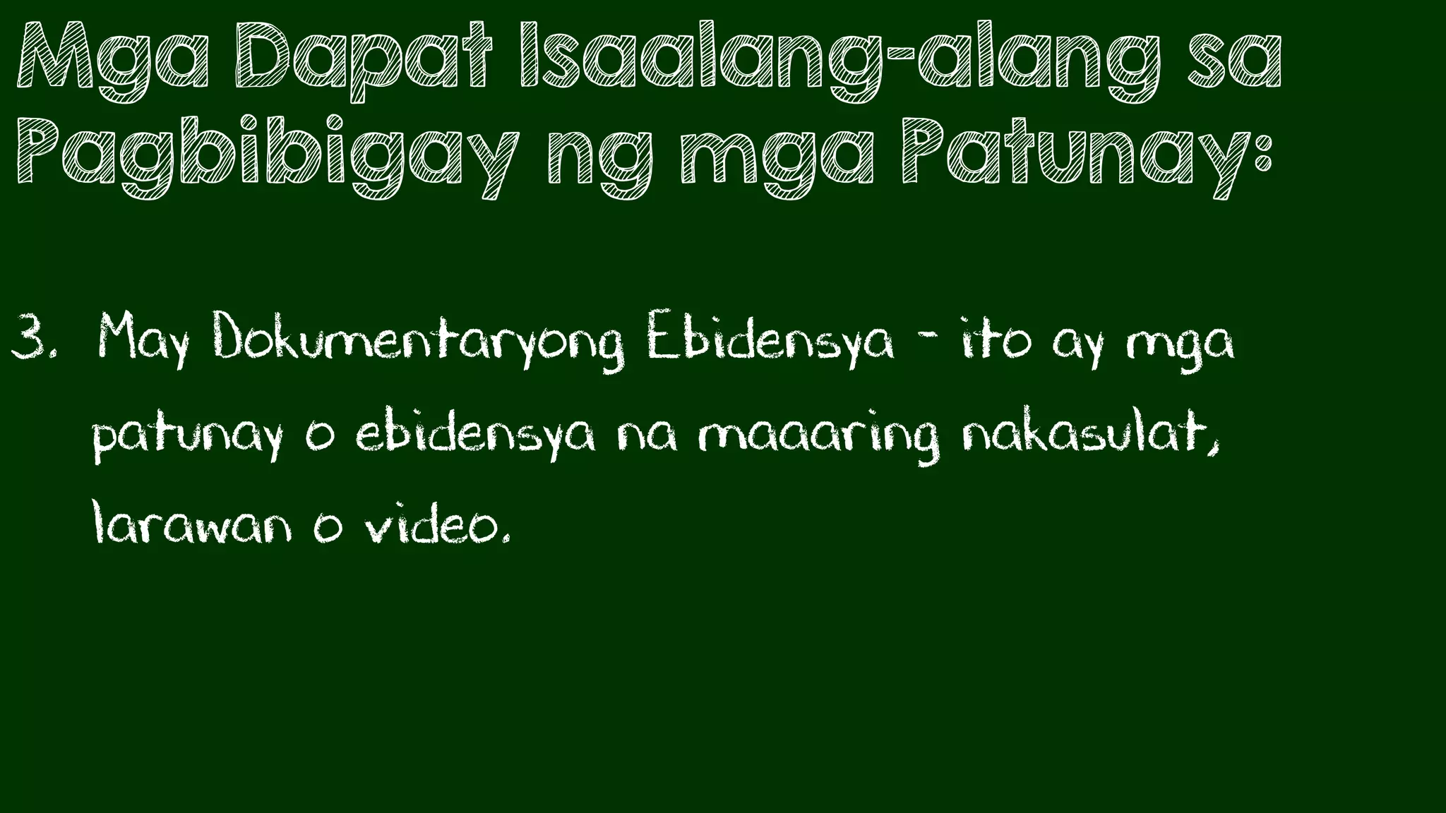 MGA PAHAYAG SA PAGBIBIGAY PATUNAY FIL 7 | PDF