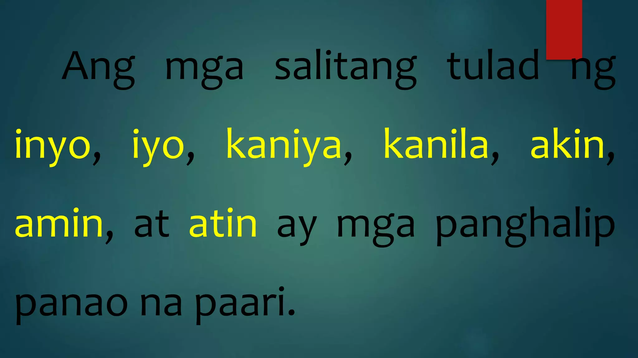 Mga panghalip panao na paari | PPTX