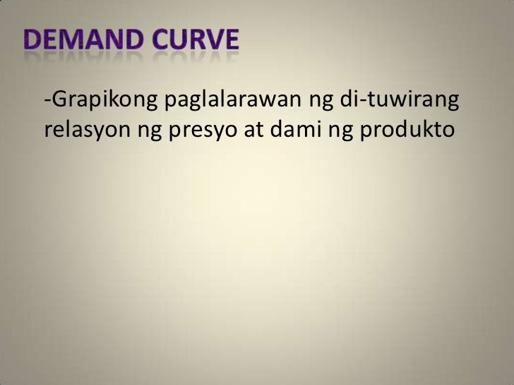 Mga Paraan Ng Paglalarawan Sa Demand