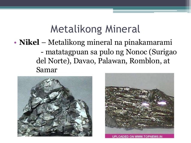 Yamang Mineral Sa Pilipinas Ano Ano Ang Mga Yamang Mineral Na Makikita Sa Pilipinas