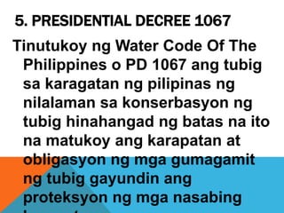 Pd 1067 MGA SULIRANING PANGKAPALIGIRAN SA SARILING PAMAYANAN.pptx