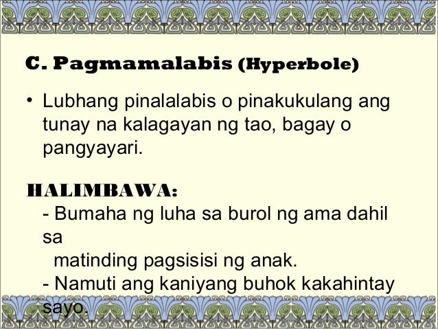 Halimbawa Ng Pagmamalabis Pangungusap Dehalimba