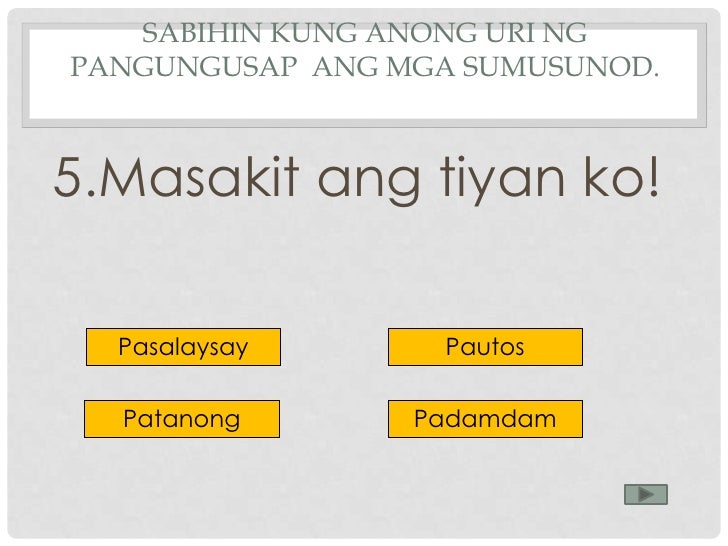 mga halimbawa sa paksang pangungusap Basahin minsan, napadalaw si ana sa pambansang pagamutan nakakita siya ng batang walang malay dahil wala raw maisaling dugo rito noon din ay. mga halimbawa sa paksang pangungusap Basahin minsan, napadalaw si ana sa pambansang pagamutan nakakita siya ng batang walang malay dahil wala raw maisaling dugo rito noon din ay.