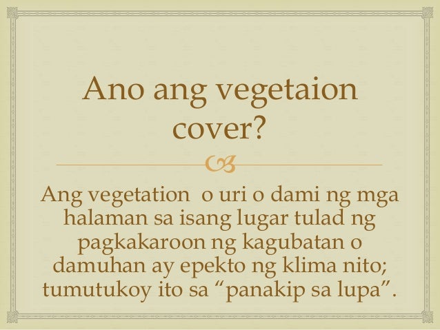 Mga vegetation cover sa asya