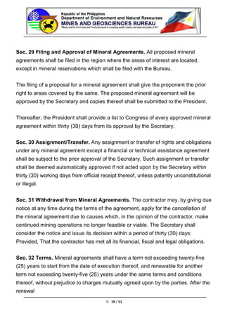 Philippine Mining Act (MGB) | PDF